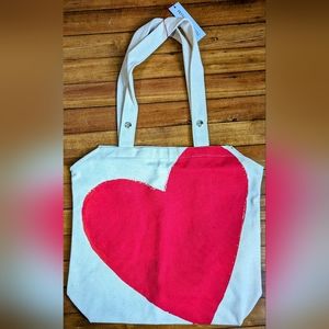 Frances Valentine Canvas Heart Tote